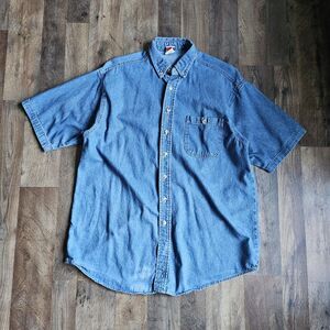 Classic Union Line short sleeve denim shirt, union made in the USA by union Sz L